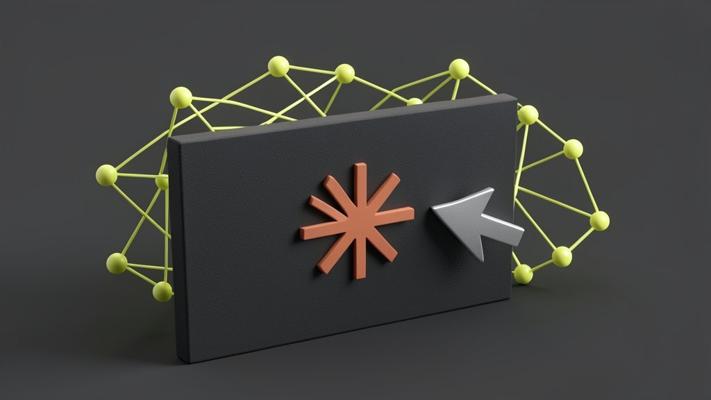 A solid dark rectangular barrier wall blocking an open network of connected nodes, with a prominent terracotta-orange Anthropic asterisk starburst mark on the front of the barrier,