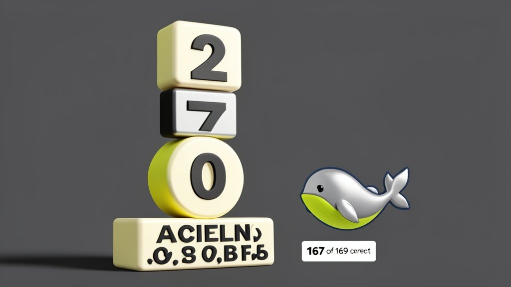 A large column-addition of two big numbers set in solid stacked digit tiles, with the sum written out in full words beneath, and a compact Qwen whale mark identifying the local mod